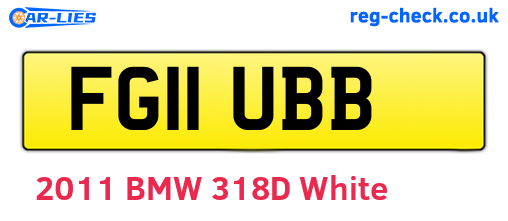 FG11UBB are the vehicle registration plates.