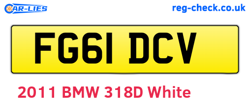 FG61DCV are the vehicle registration plates.