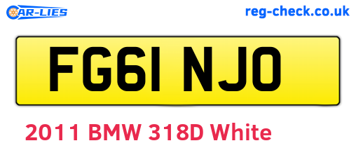 FG61NJO are the vehicle registration plates.