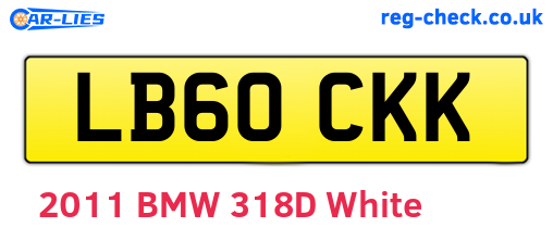 LB60CKK are the vehicle registration plates.