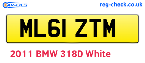 ML61ZTM are the vehicle registration plates.