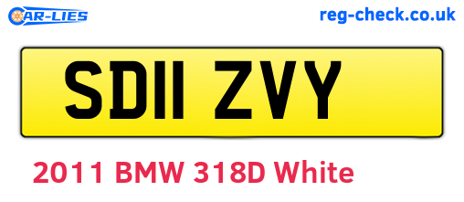 SD11ZVY are the vehicle registration plates.