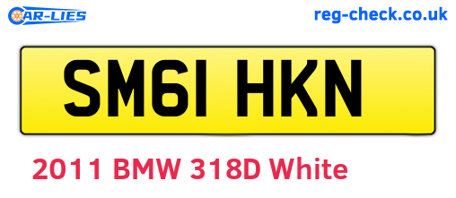SM61HKN are the vehicle registration plates.