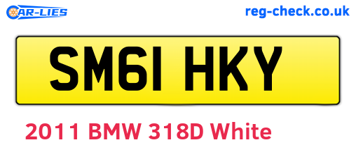 SM61HKY are the vehicle registration plates.