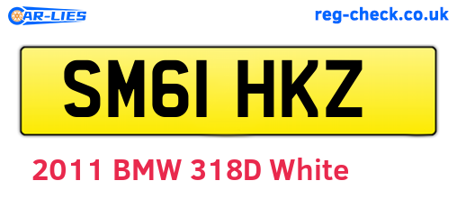 SM61HKZ are the vehicle registration plates.