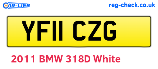 YF11CZG are the vehicle registration plates.