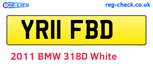 YR11FBD are the vehicle registration plates.