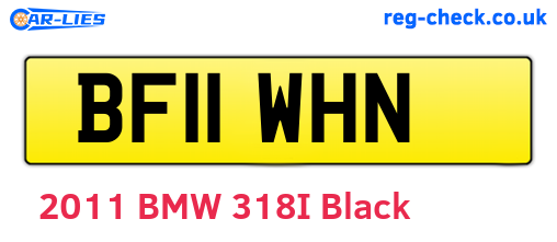 BF11WHN are the vehicle registration plates.