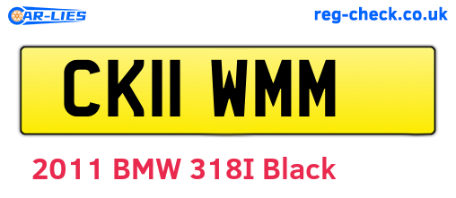 CK11WMM are the vehicle registration plates.