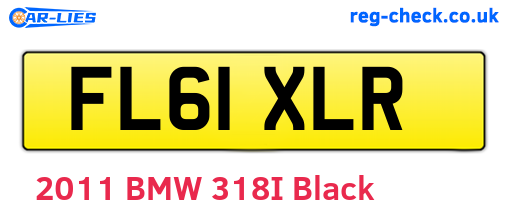 FL61XLR are the vehicle registration plates.