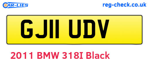 GJ11UDV are the vehicle registration plates.