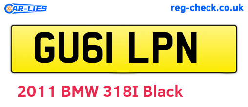 GU61LPN are the vehicle registration plates.