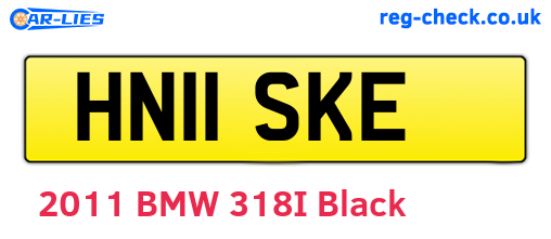 HN11SKE are the vehicle registration plates.