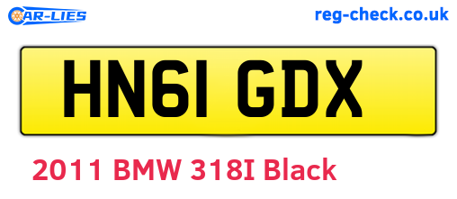 HN61GDX are the vehicle registration plates.