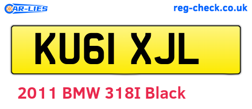 KU61XJL are the vehicle registration plates.