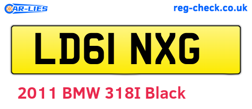 LD61NXG are the vehicle registration plates.