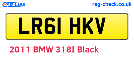 LR61HKV are the vehicle registration plates.
