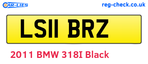 LS11BRZ are the vehicle registration plates.