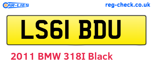 LS61BDU are the vehicle registration plates.
