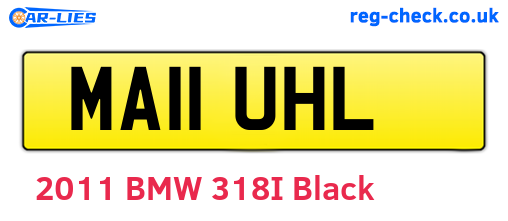 MA11UHL are the vehicle registration plates.