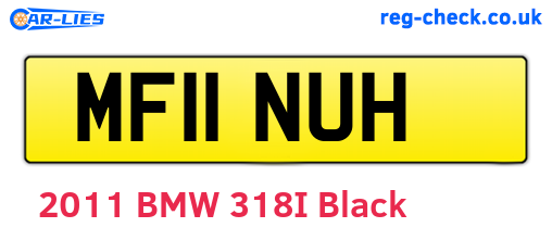 MF11NUH are the vehicle registration plates.