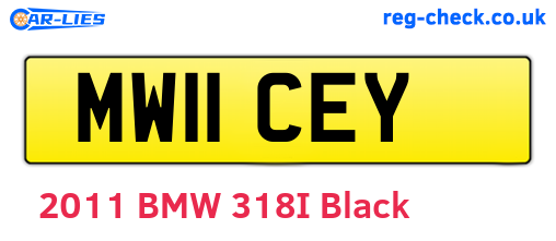 MW11CEY are the vehicle registration plates.