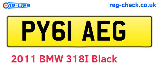 PY61AEG are the vehicle registration plates.