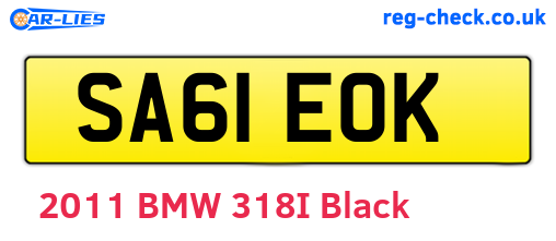 SA61EOK are the vehicle registration plates.