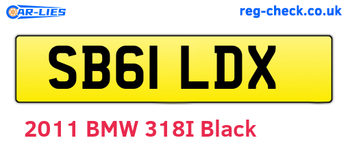 SB61LDX are the vehicle registration plates.