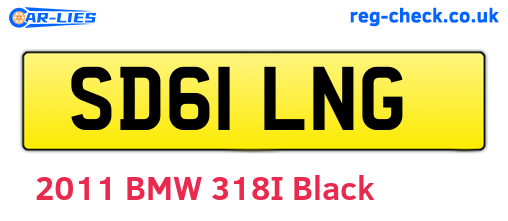 SD61LNG are the vehicle registration plates.
