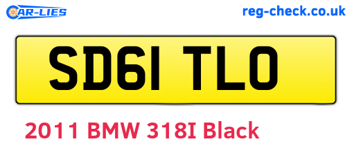 SD61TLO are the vehicle registration plates.