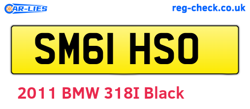 SM61HSO are the vehicle registration plates.