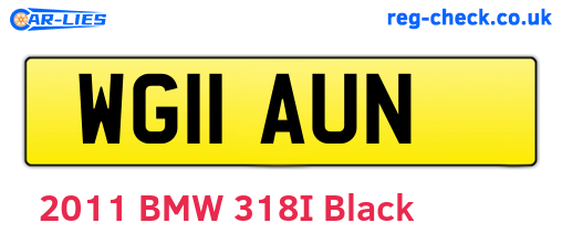 WG11AUN are the vehicle registration plates.