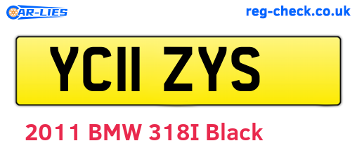 YC11ZYS are the vehicle registration plates.