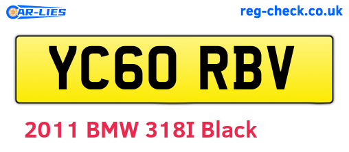 YC60RBV are the vehicle registration plates.