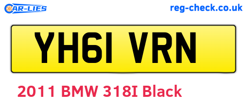 YH61VRN are the vehicle registration plates.