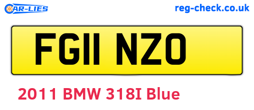 FG11NZO are the vehicle registration plates.