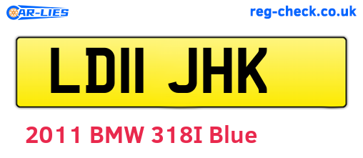 LD11JHK are the vehicle registration plates.