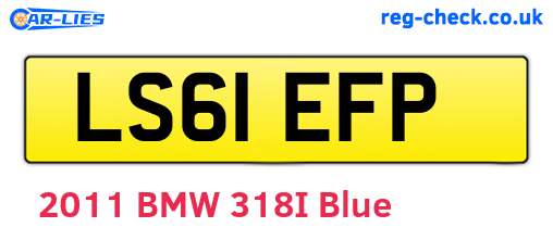 LS61EFP are the vehicle registration plates.