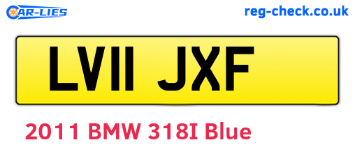 LV11JXF are the vehicle registration plates.