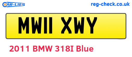 MW11XWY are the vehicle registration plates.