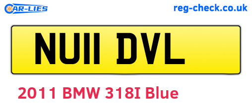 NU11DVL are the vehicle registration plates.