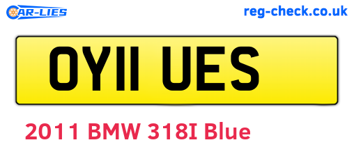 OY11UES are the vehicle registration plates.