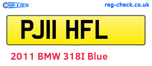 PJ11HFL are the vehicle registration plates.