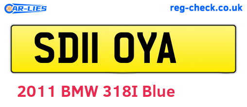 SD11OYA are the vehicle registration plates.
