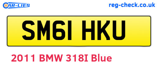SM61HKU are the vehicle registration plates.