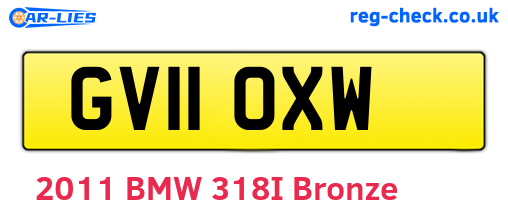 GV11OXW are the vehicle registration plates.