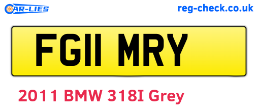 FG11MRY are the vehicle registration plates.
