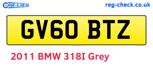 GV60BTZ are the vehicle registration plates.
