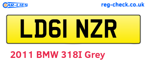LD61NZR are the vehicle registration plates.